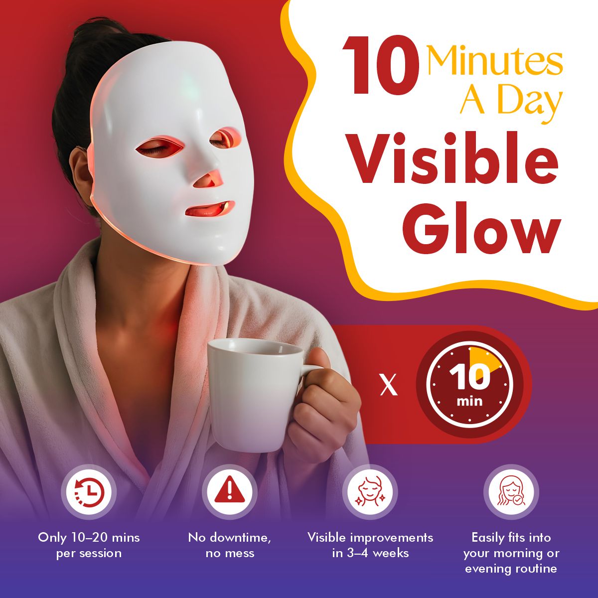 LED Facial Mask | Red Light Therapy