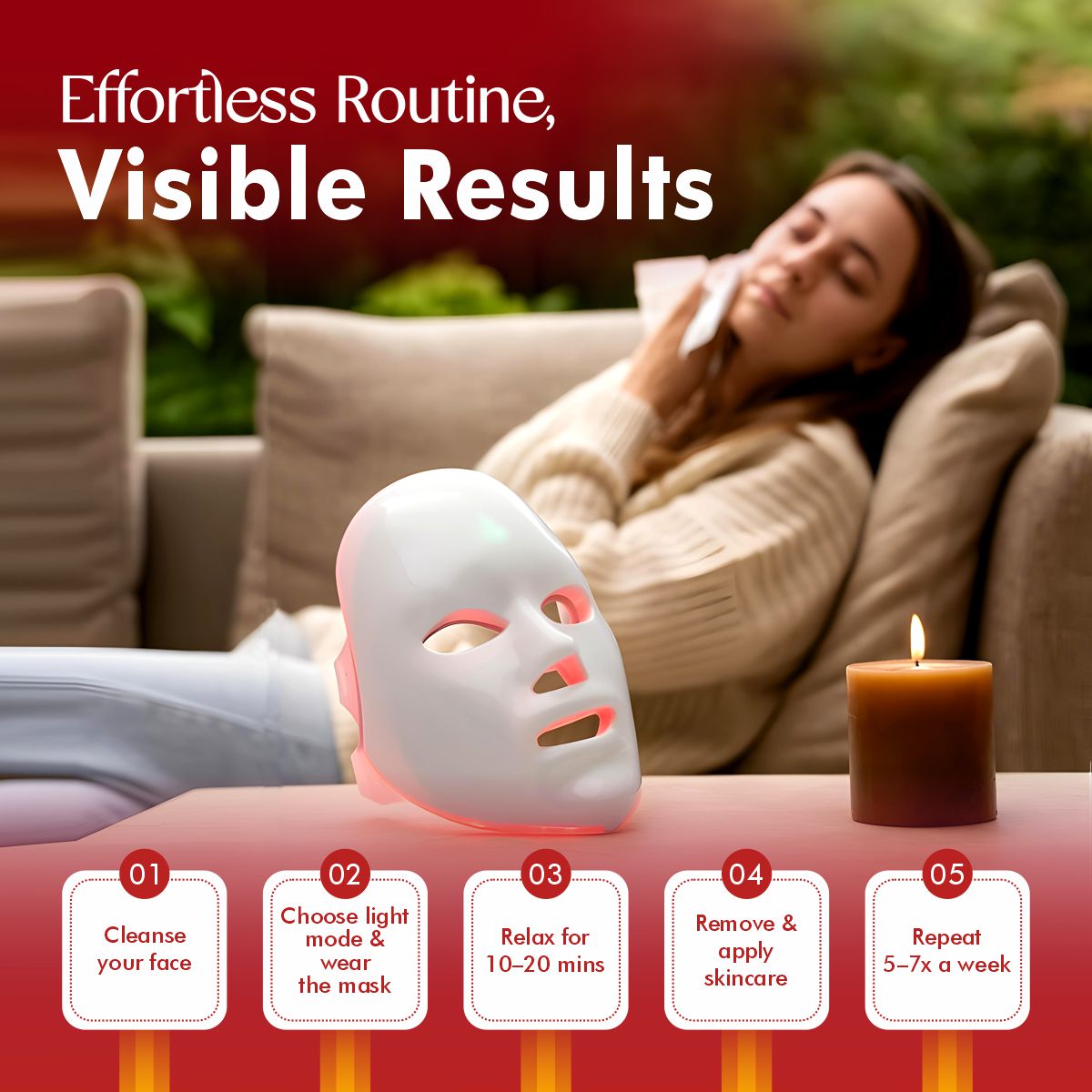 LED Facial Mask | Red Light Therapy