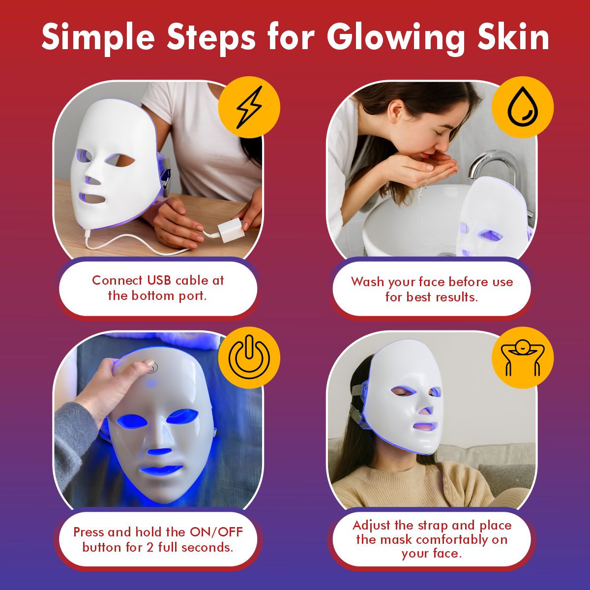 LED Facial Mask | Red Light Therapy