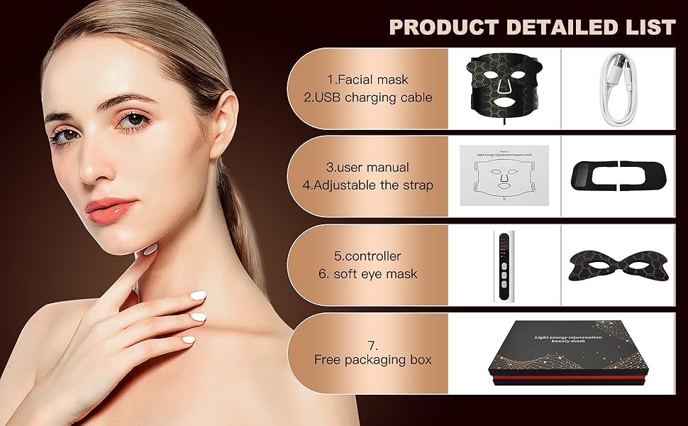 Premium LED Red Light Therapy Face Mask