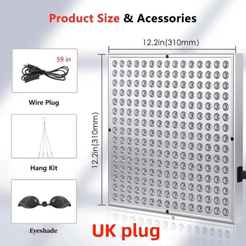 Red & Infrared Light Panel – 660nm & 850nm LED Therapy