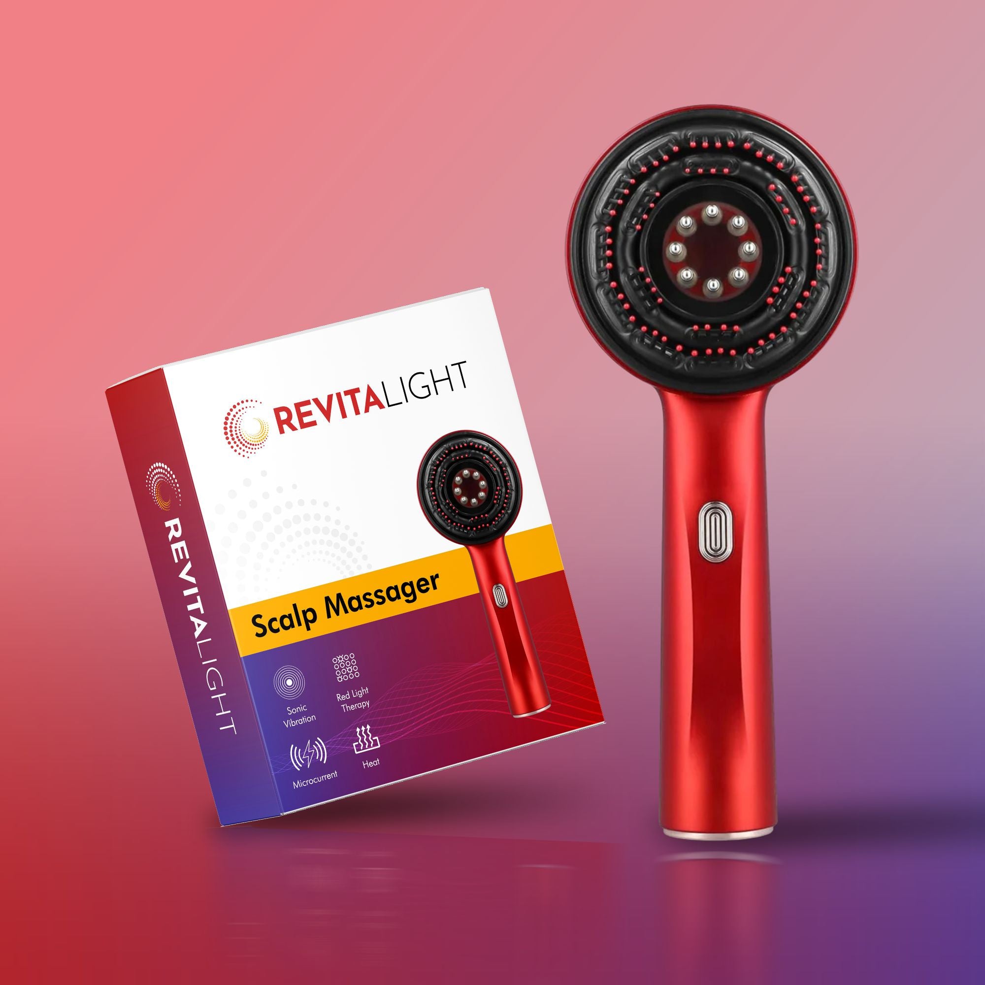 Scalp Massaging Brush – 3-in-1 Electric | Waterproof | Red Light Therapy