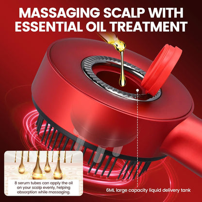 Scalp Massaging Brush – 3-in-1 Electric | Waterproof | Red Light Therapy